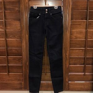 denim high rise skinny jeans